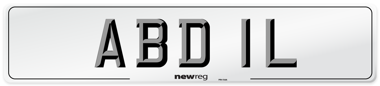 ABD 1L Number Plate from New Reg